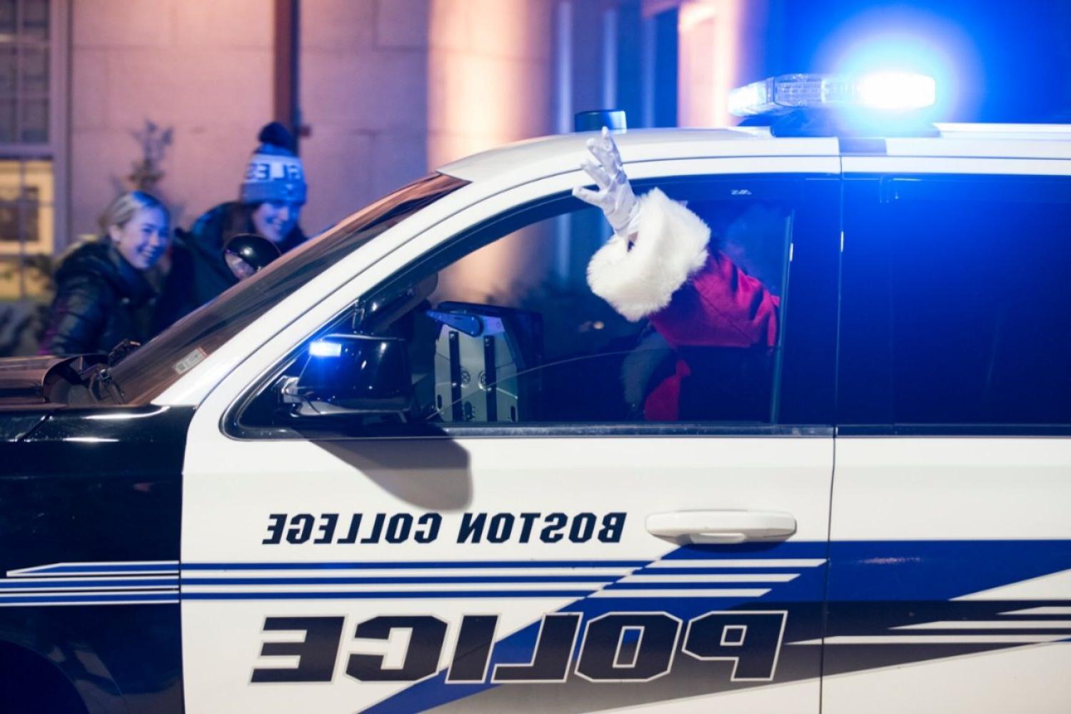 A BC Police escort for Santa Claus
